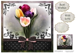 The Gift Of Spring Tulips 8x8