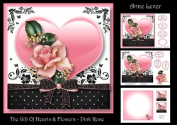 The Gift Of Hearts & Flowers - Pink Rose