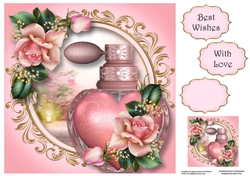 The Scent Of Hearts & Flowers - Pink Roses 8x8