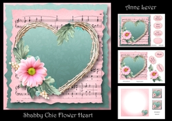 Shabby Chic Flower Heart