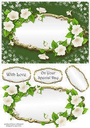 Beautiful White Flowers A5 Landscape
