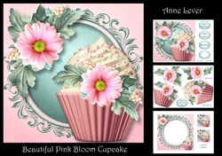 Beautiful Pink Bloom Cupcake