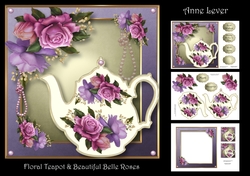 Floral Teapot & Beautiful Belle Roses