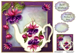 Floral Teapot & Fabulous Fuschias 8x8