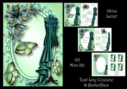 Teal Lily Couture & Butterflies