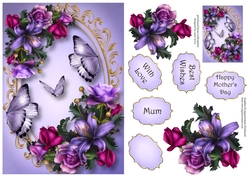 Lilies, Roses & Butterflies A5