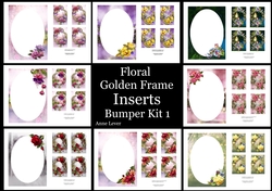 Floral Golden Frame Inserts Bumper Kit 1