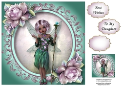 Flower Fairy Of The Lavender Rose 8x8