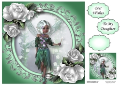 Flower Fairy Of The White Rose 8x8