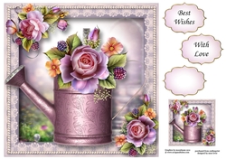 The English Roses Watering Can 8x8