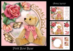 Pink Bow Bear