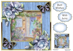 Butterflies At The Cottage Door 8x8