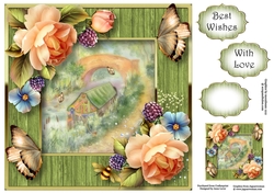 Butterflies At The River Boat 8x8