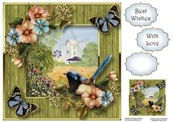 Butterflies At The Windmill 8x8