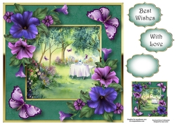 Butterflies At The Afternoon Tea 8x8