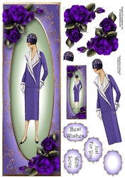 The Flapper - Purple Roses Lge DL
