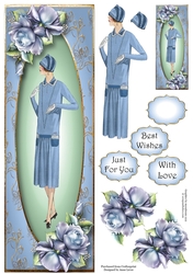 The Flapper - Blue Roses Lge DL