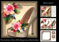 The Summer Shoe With Begonias & Butterflies
