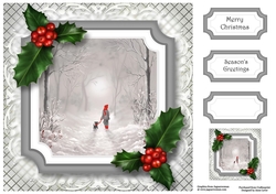 Scenic Christmas - Walking The Puppy 8x8