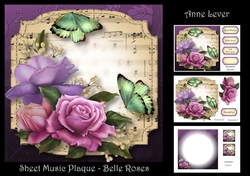 Sheet Music Plaque - Belle Roses