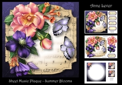 Sheet Music Plaque - Summer Blooms