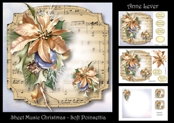 Sheet Music Christmas - Soft Poinsettia