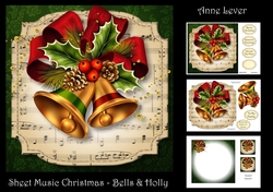Sheet Music Christmas - Bells & Holly