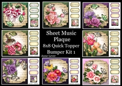 Sheet Music Plaque 8x8 Quick Topper Bumper Kit 1