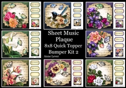 Sheet Music Plaque 8x8 Quick Topper Bumper Kit 2