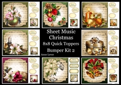 Sheet Music Christmas 8x8 Quick Topper Bumper Kit 2