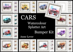 Watercolour Splatter Art - Cars - Exclusive Bumper Kit