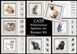 Watercolour Splatter Art - CATS - Exclusive Bumper Kit