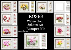 Watercolour Splatter Art - ROSES - Exclusive Bumper Kit
