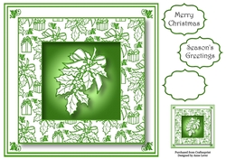 The Christmas Holly Sprig 8x8