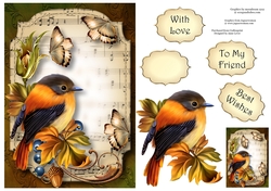 Sheet Music & Butterflies - Autumn Song A5