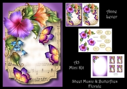 Sheet Music & Butterflies - Florale