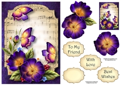 Sheet Music & Butterflies - Fleur De Boudoir A5