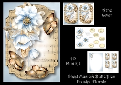 Sheet Music & Butterflies - Frosted Florals