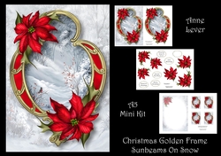 Christmas Golden Frame - Sunbeams On Snow