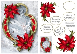 Christmas Golden Frame - Sunbeams On Snow A5