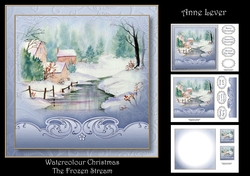 Watercolour Christmas - The Frozen Stream