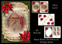Sheet Music Christmas A5 - Vintage Santa