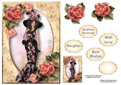 Edwardian Elegance - Peach Roses A5