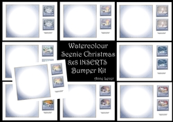 Watercolour Scenic Christmas INSERTS Bumper Kit