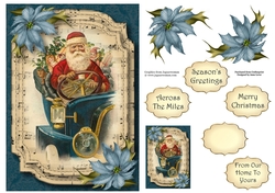 Sheet Music Christmas - Santa In His Car A5