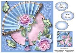 Fabulous Fan & Blended Roses 8x8