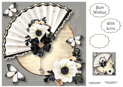 Fabulous Fan In Black & White 8x8