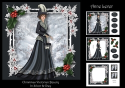 Christmas Victorian Beauty In Silver & Grey