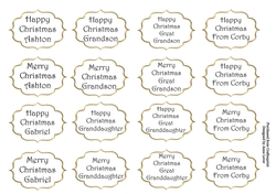 Christmas Greetings Tags 2 ( special request )