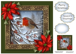 The Robin In Winter 8x8